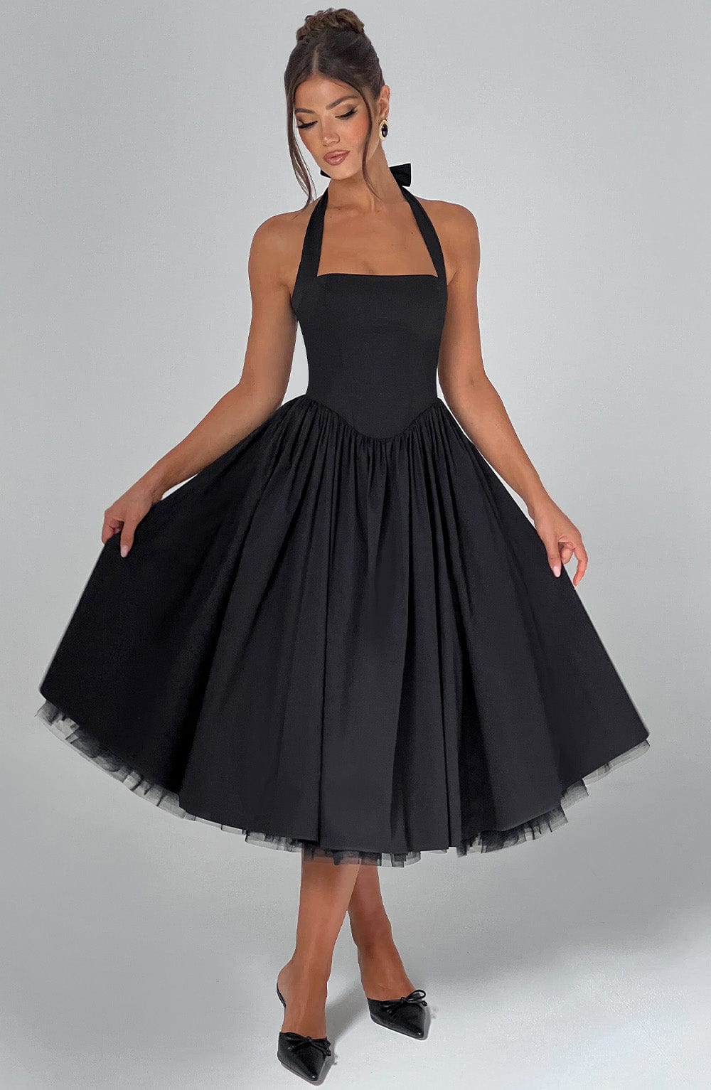 Isabelle's™ | Wedding Guest Halter Midi Dress