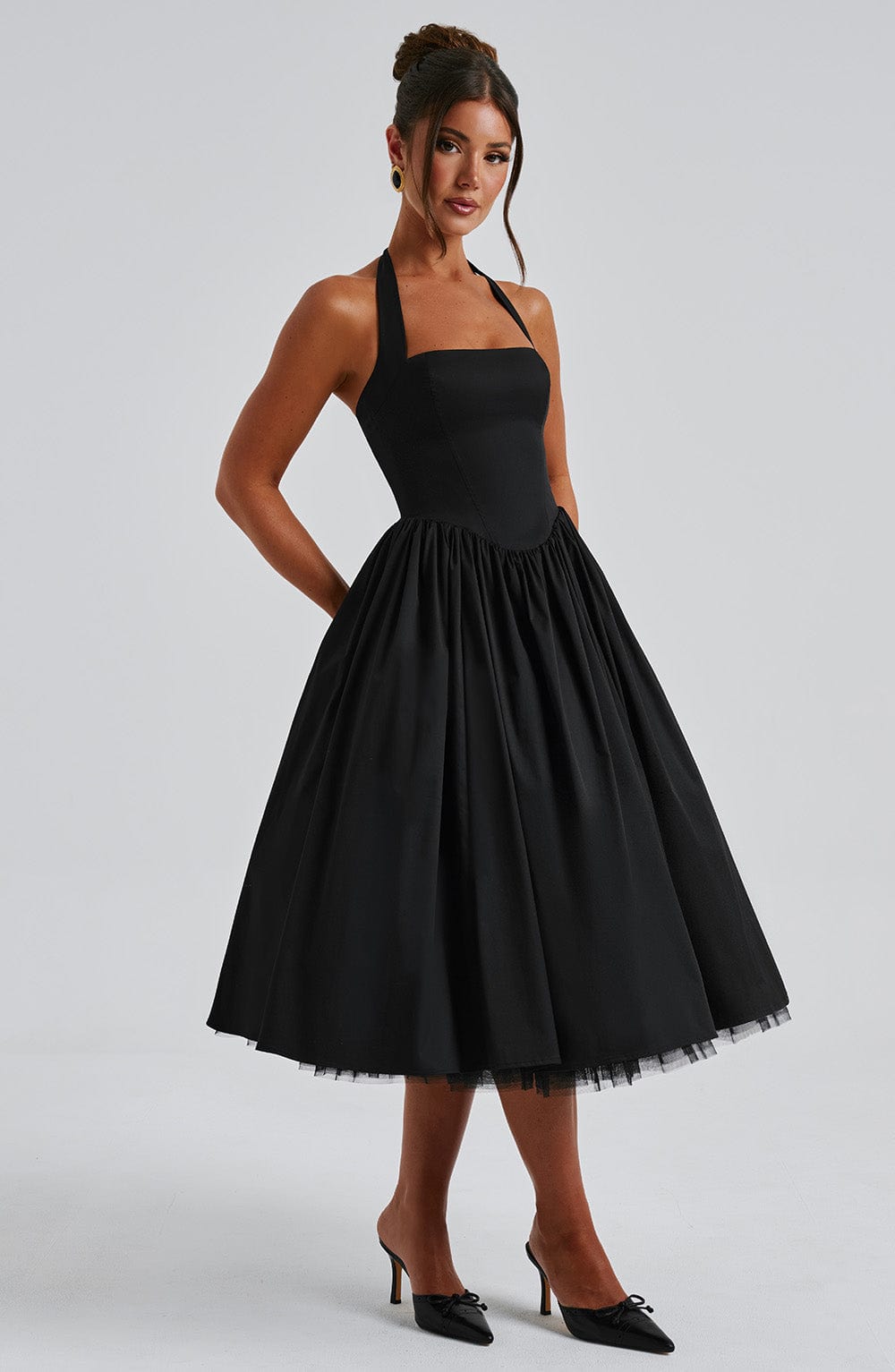 Isabelle's™ | Wedding Guest Halter Midi Dress