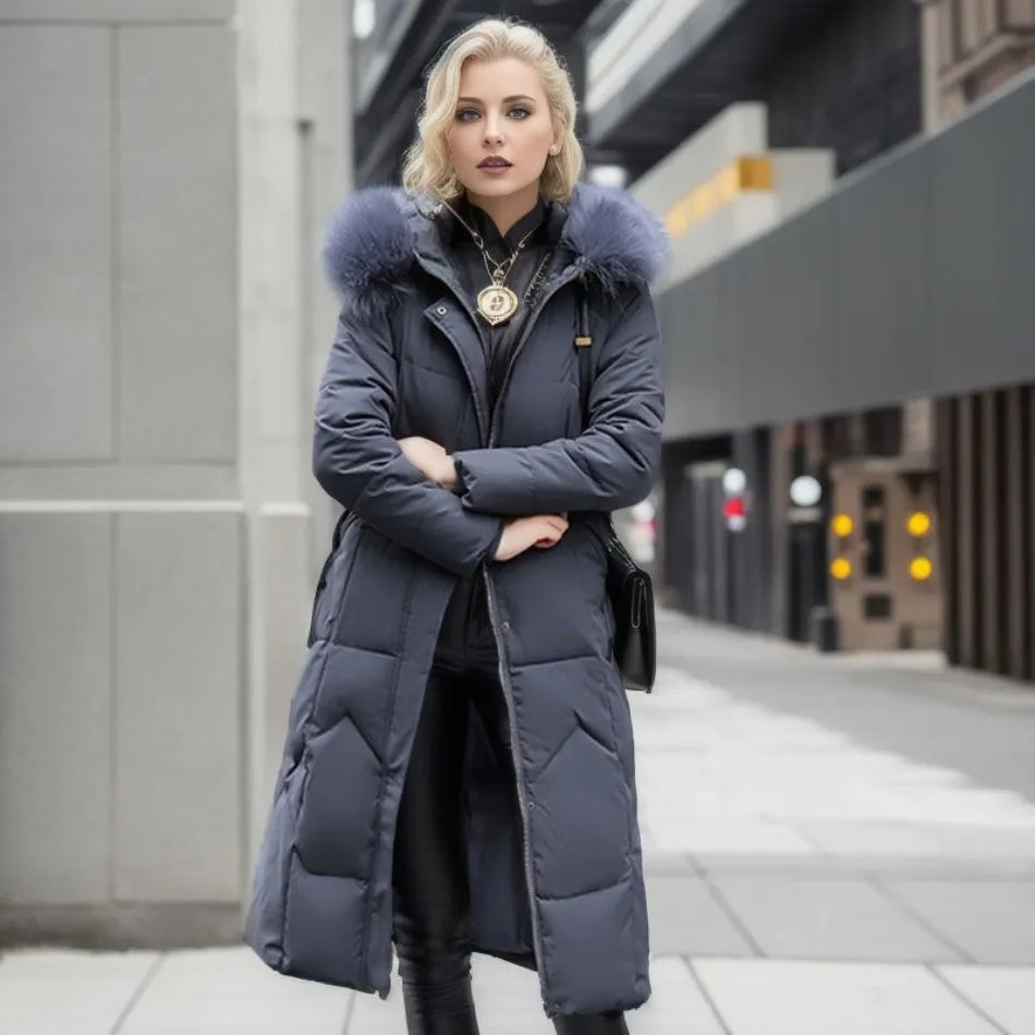 Isabelle's™ | Winter Quilted Coat with Hood Trim