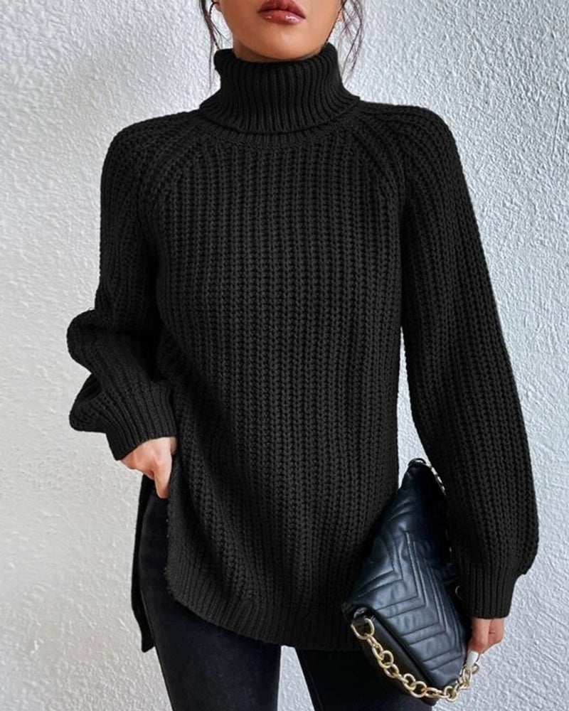 Isabelle's™ | Winter Ribbed Turtleneck Sweater