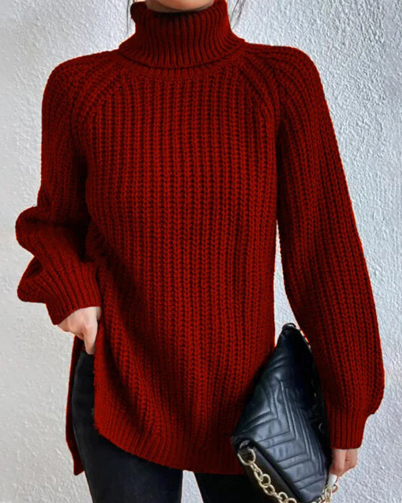 Isabelle's™ | Winter Ribbed Turtleneck Sweater