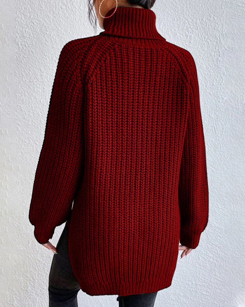 Isabelle's™ | Winter Ribbed Turtleneck Sweater