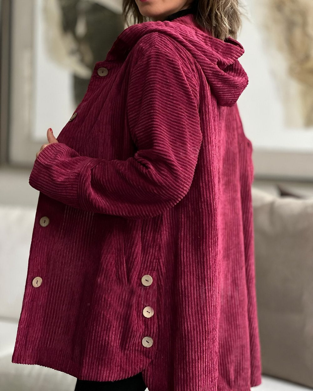 Isabelle's™ | Cozy Corduroy Hooded Jacket