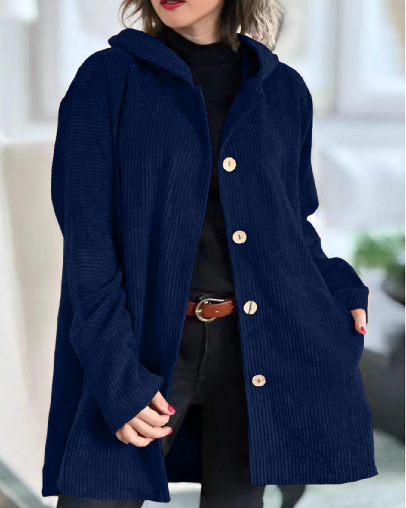 Isabelle's™ | Cozy Corduroy Hooded Jacket