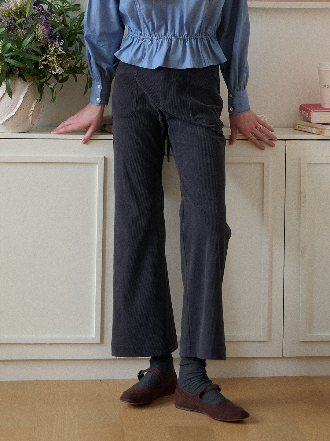 【Final Sale】Lexi Corduroy Straight Trousers