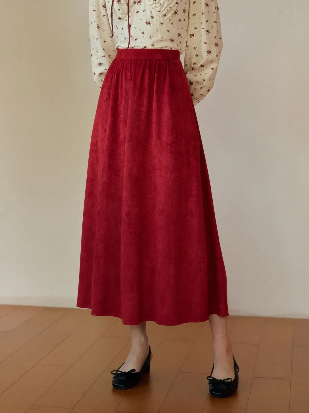 Della Retro Red Skirt