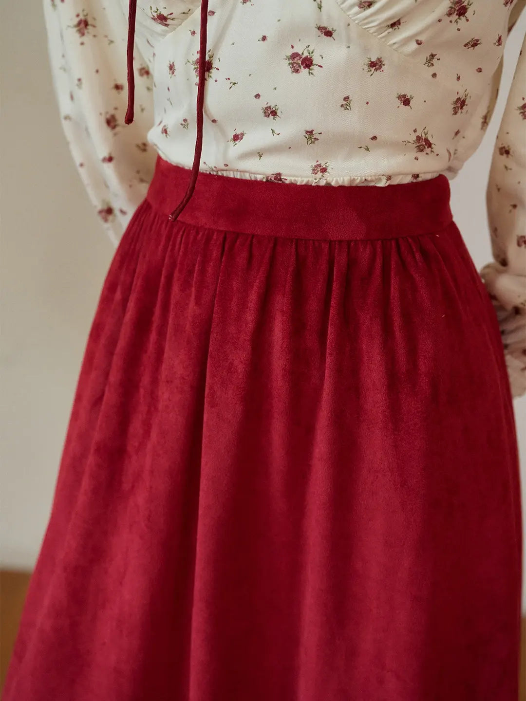 Della Retro Red Skirt
