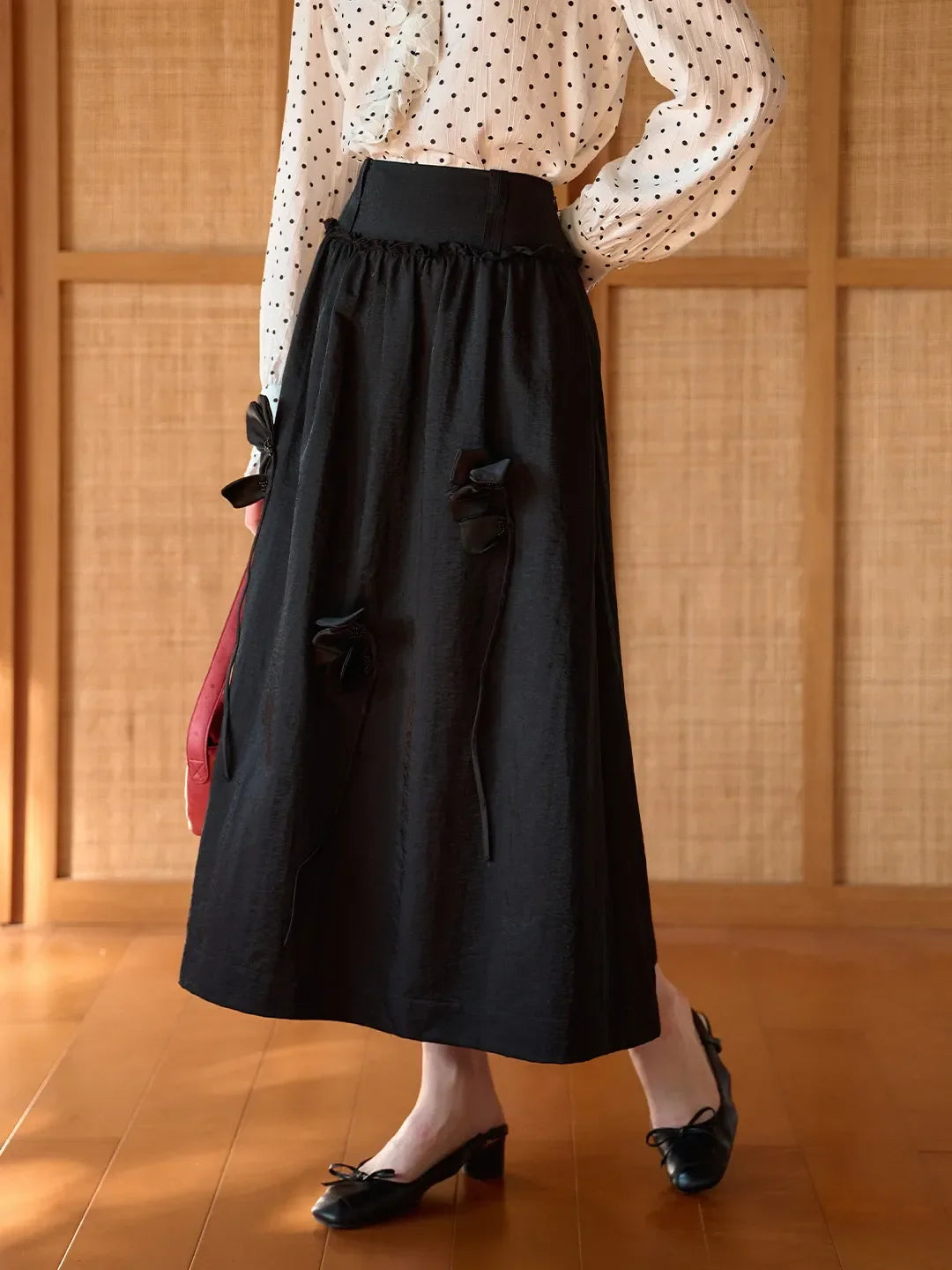 August 3D Flower A-Line Skirt
