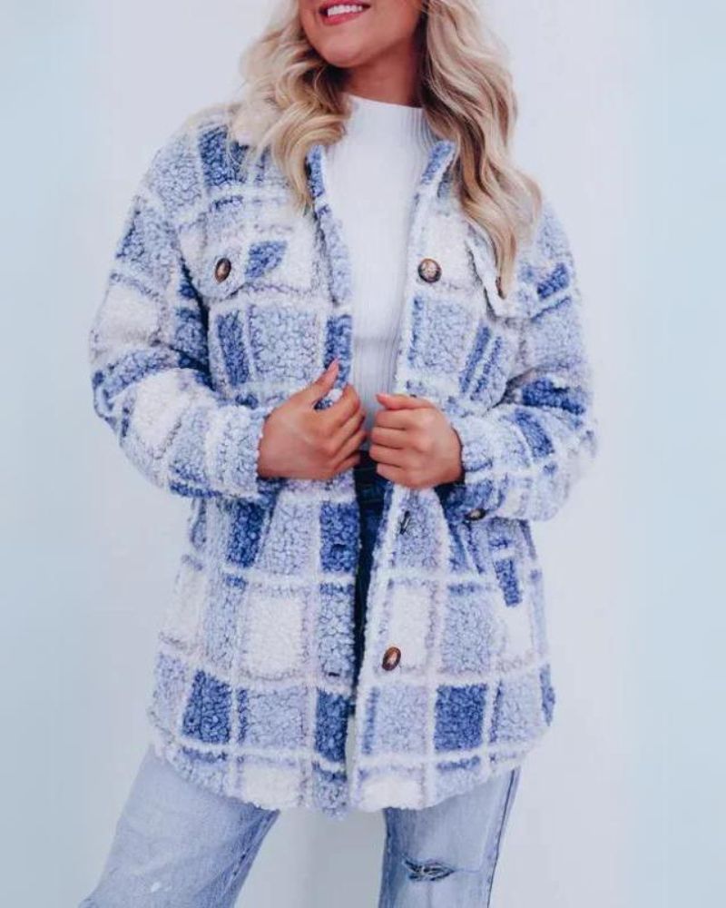 Isabelle's™ | Fleece Plaid Jacket