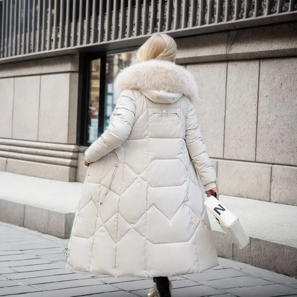 Isabelle's™ | Winter Quilted Coat with Hood Trim