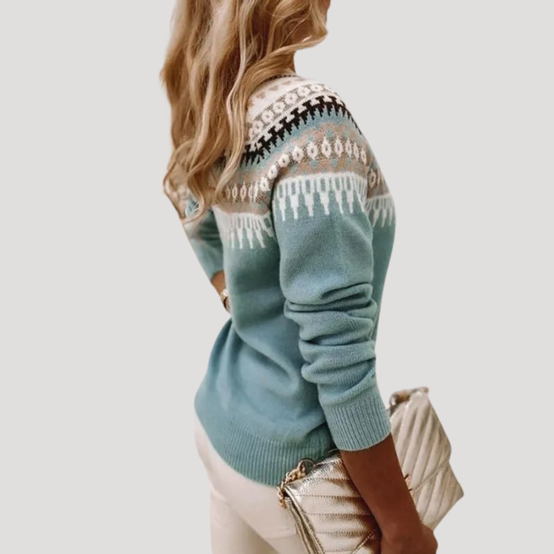 Isabelle's™ | Spring Fair Isle Knit Sweater