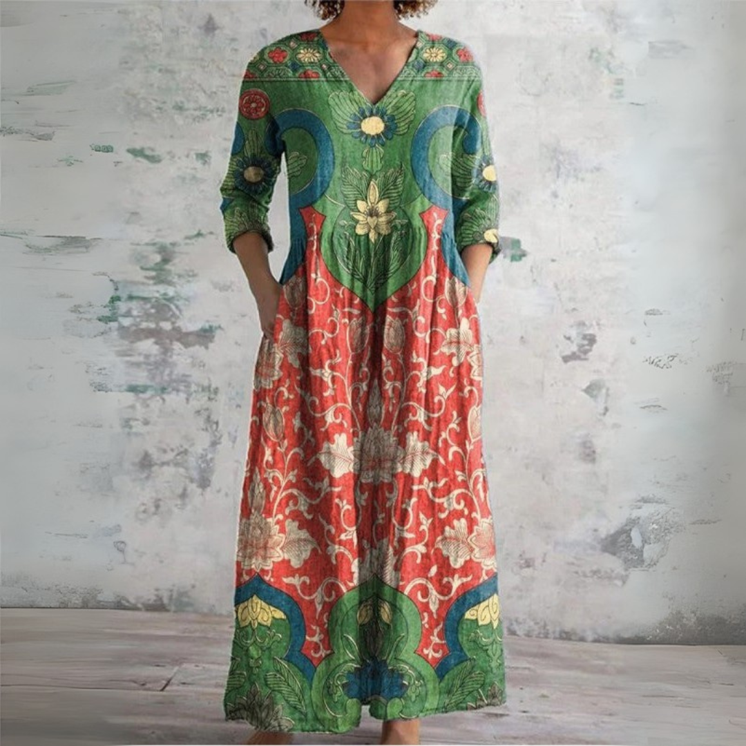 Isabelle's™ | Vintage Floral Maxi Dress