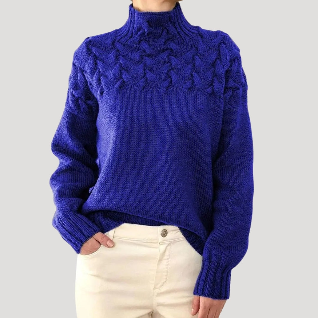 Isabelle's™ | Spring Cable High-Neck Sweater