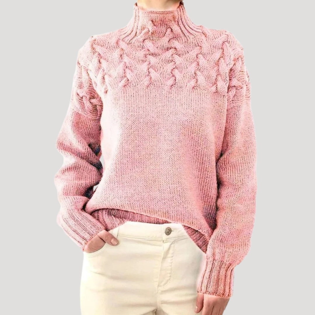 Isabelle's™ | Spring Cable High-Neck Sweater