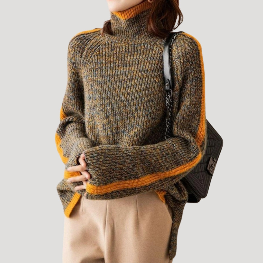 Isabelle's™ | Spring Ribbed Turtleneck Knit Sweater