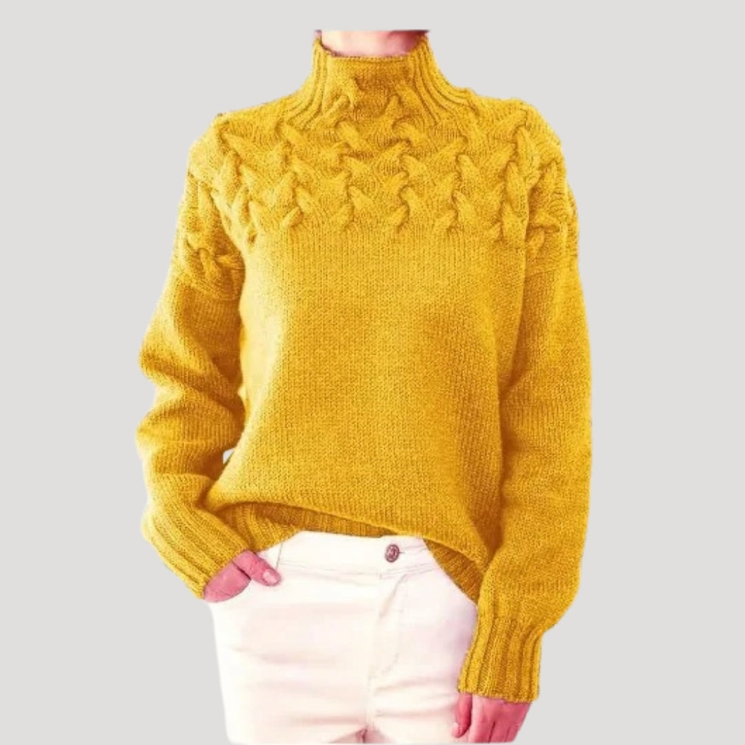 Isabelle's™ | Spring Cable High-Neck Sweater