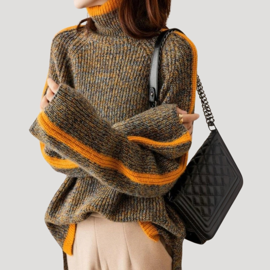 Isabelle's™ | Spring Ribbed Turtleneck Knit Sweater