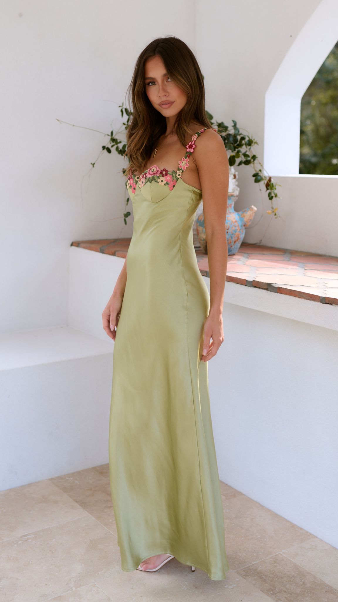 Isabelle's™ | Floral Strap Slim Maxi Dress