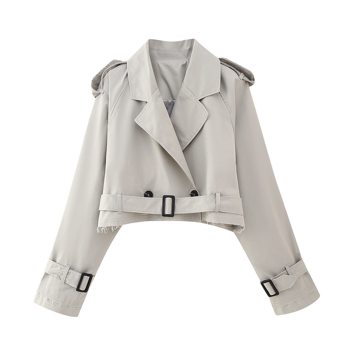 Isabelle's™ | Stylish Short Double-Breasted Trench Coat