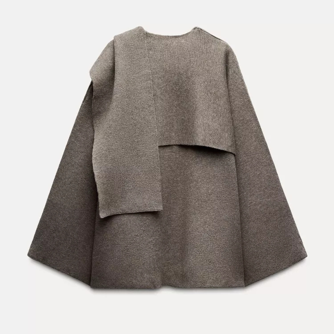Isabelle's™ | Elegant Draped Cape Coat