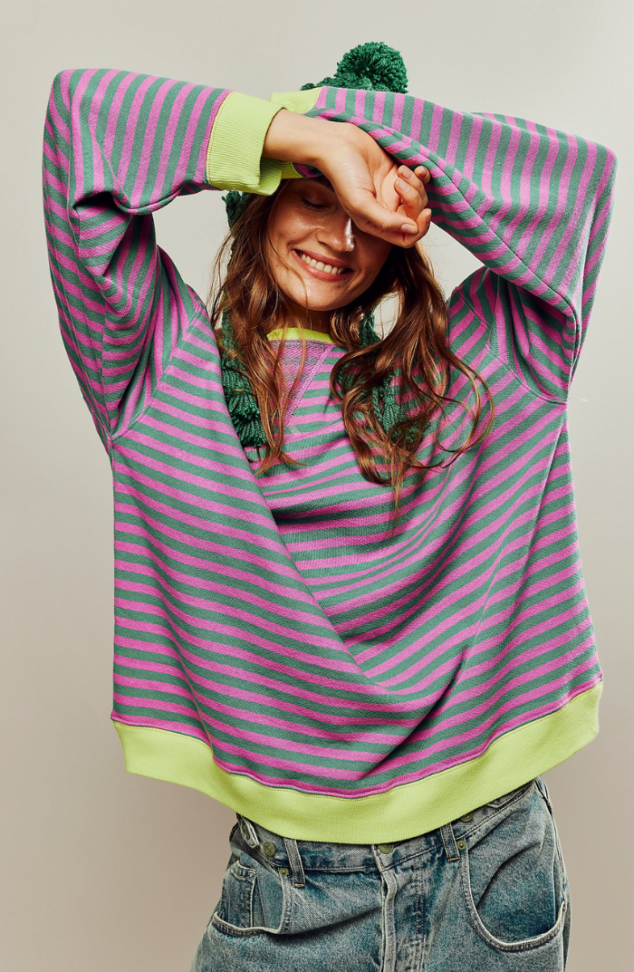 Isabelle's™ | Spring Striped Crewneck Sweater