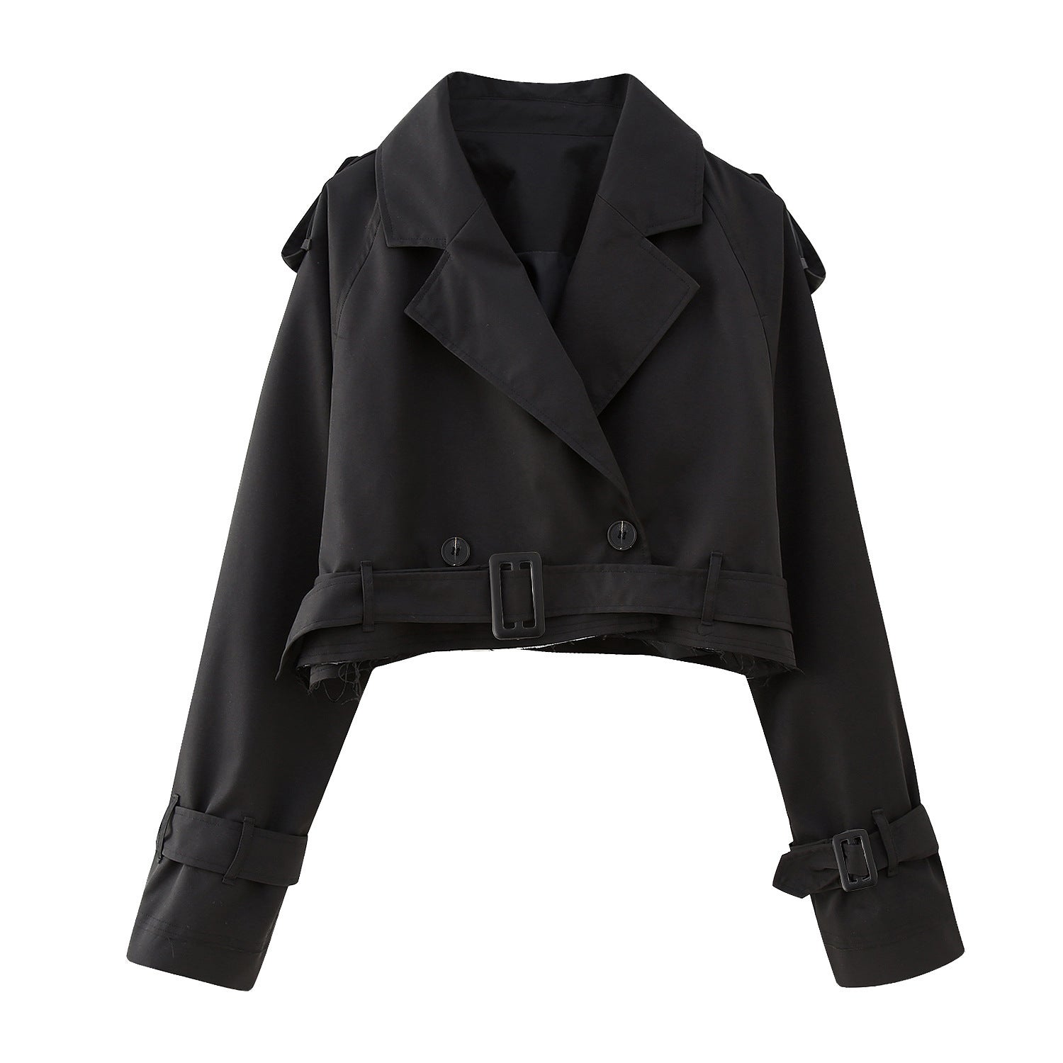 Isabelle's™ | Stylish Short Double-Breasted Trench Coat