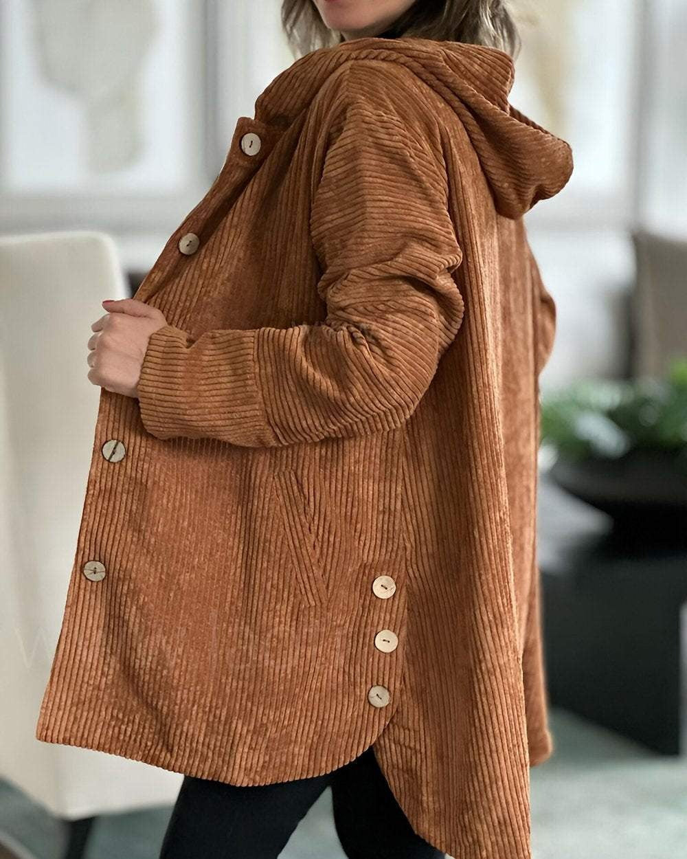 Isabelle's™ | Cozy Corduroy Hooded Jacket