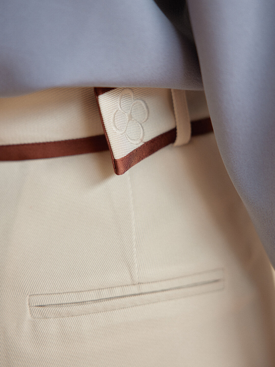 Odette Straight Beige Midi Skirt