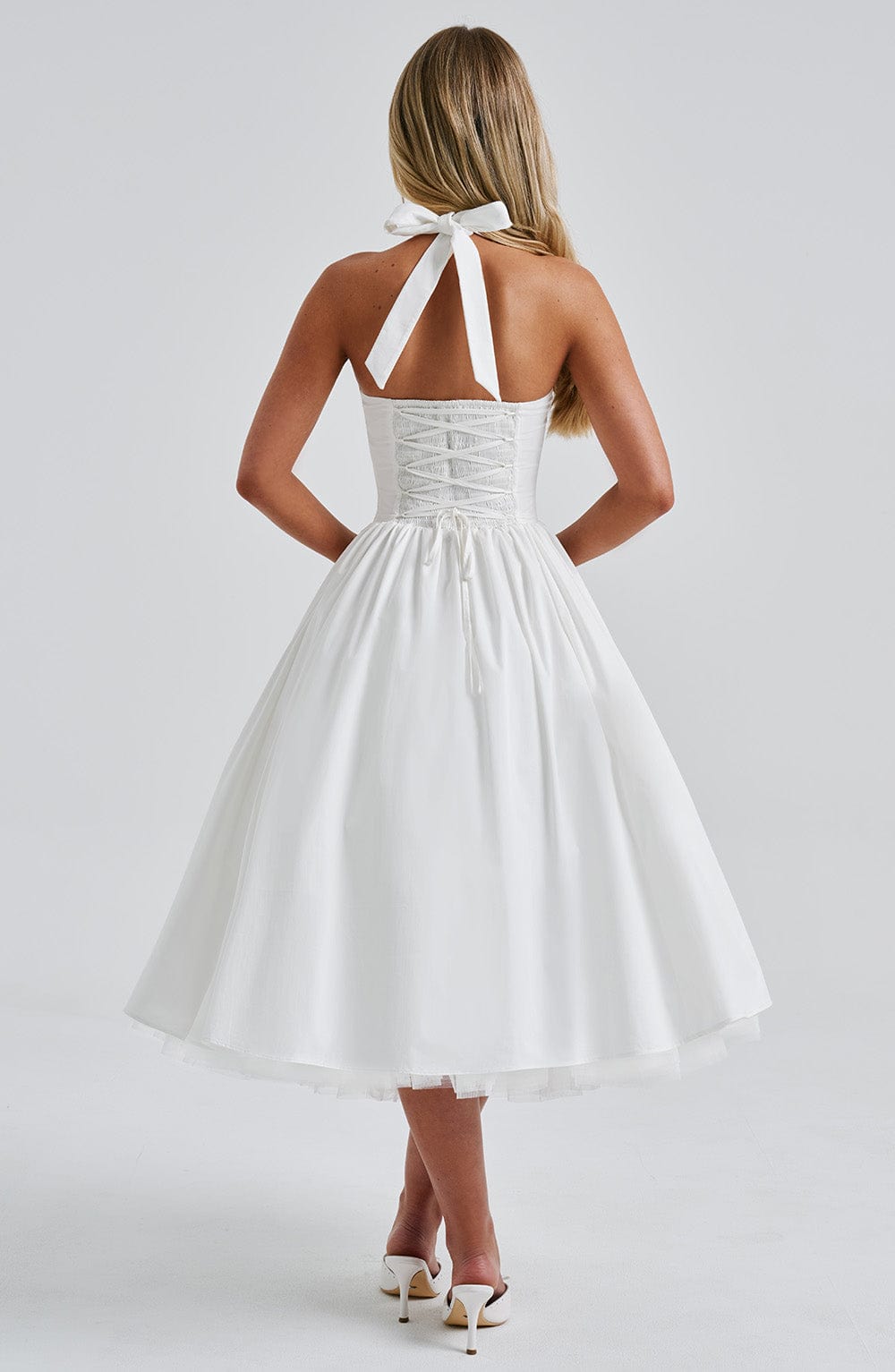 Isabelle's™ | Wedding Guest Halter Midi Dress