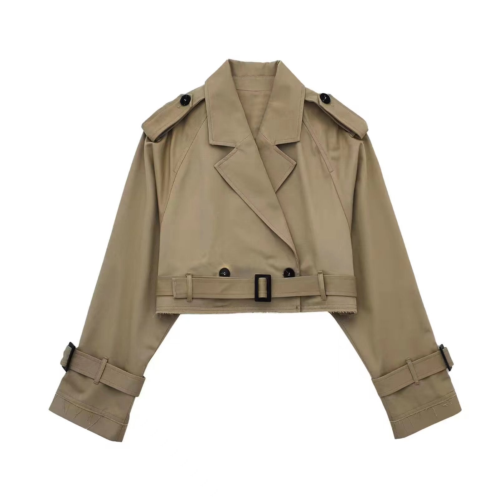 Isabelle's™ | Stylish Short Double-Breasted Trench Coat