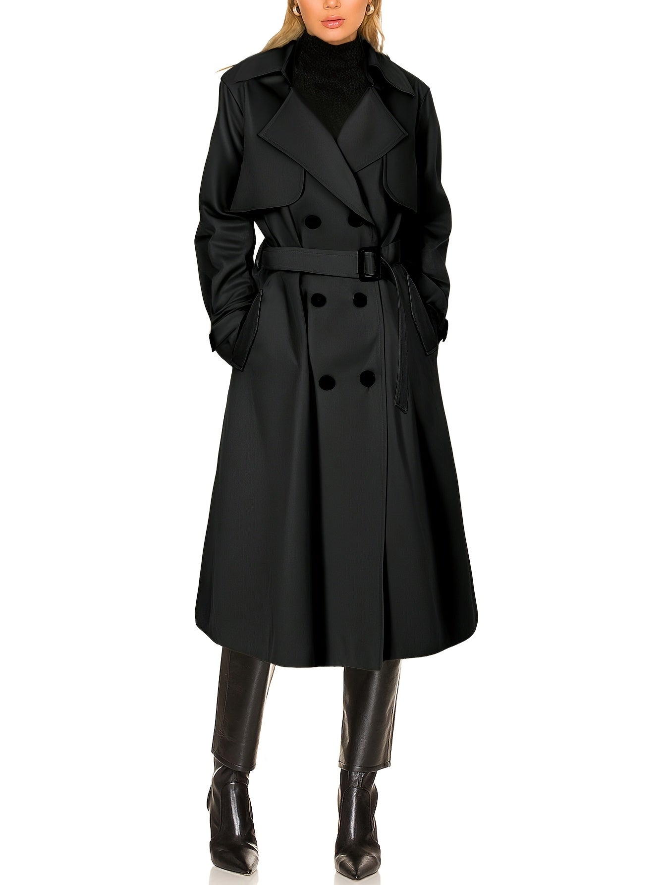Isabelle's™ | Elegant Longline Office Trench Coat