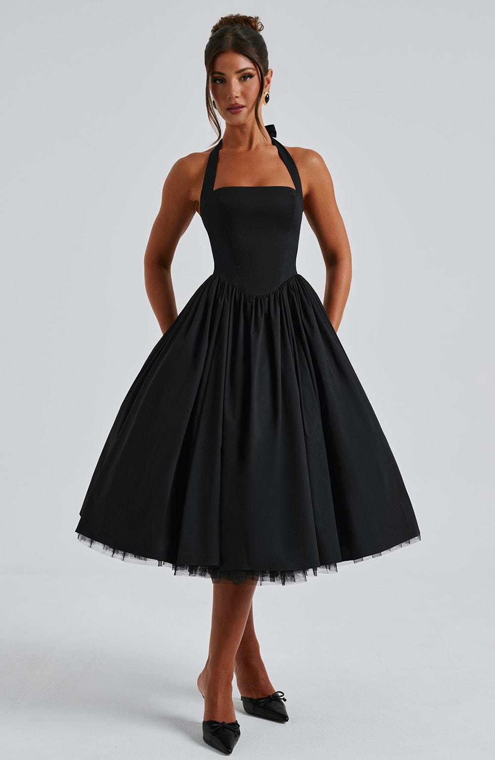Isabelle's™ | Wedding Guest Halter Midi Dress