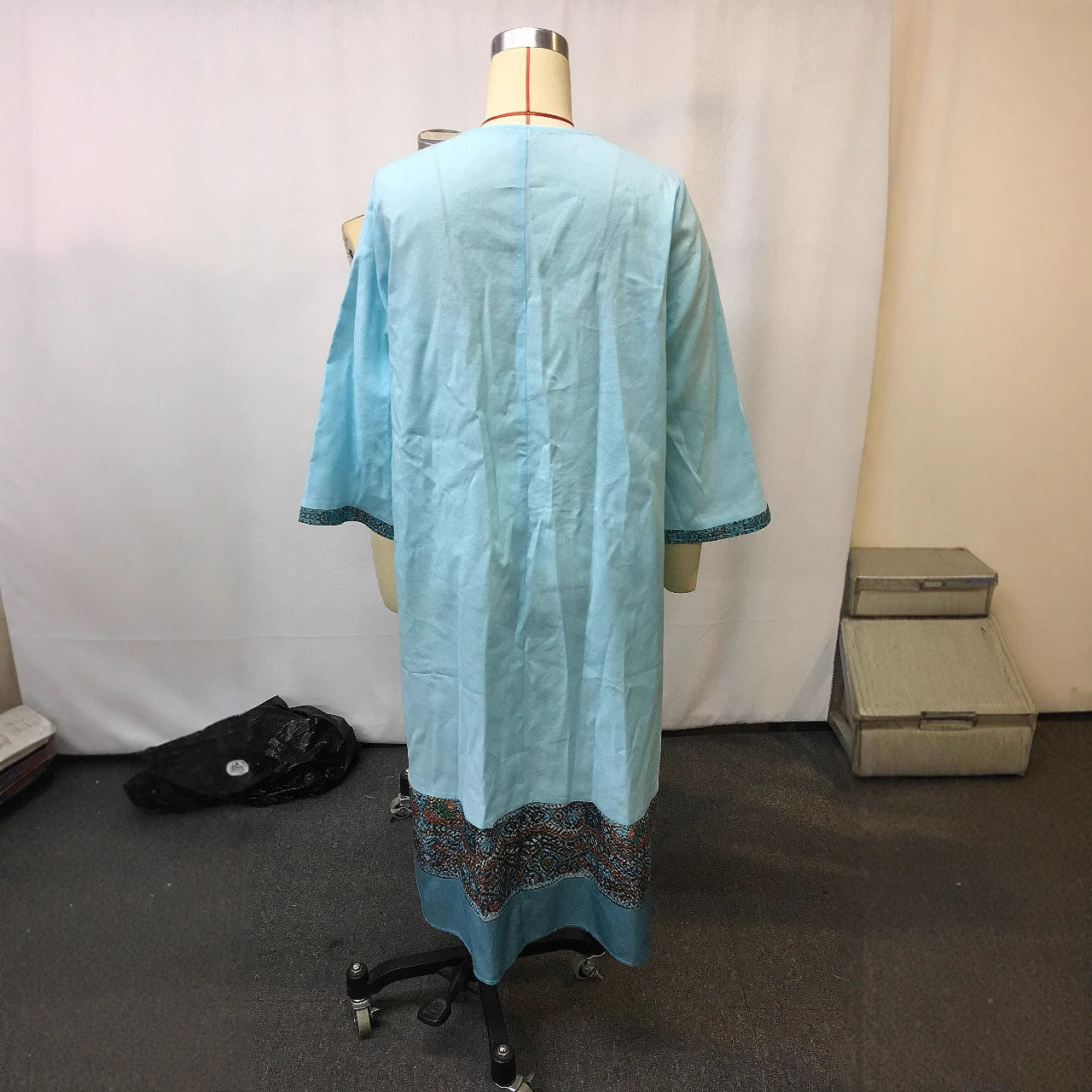 Vintage Long Tunic Blouse Loose-fitting Dress