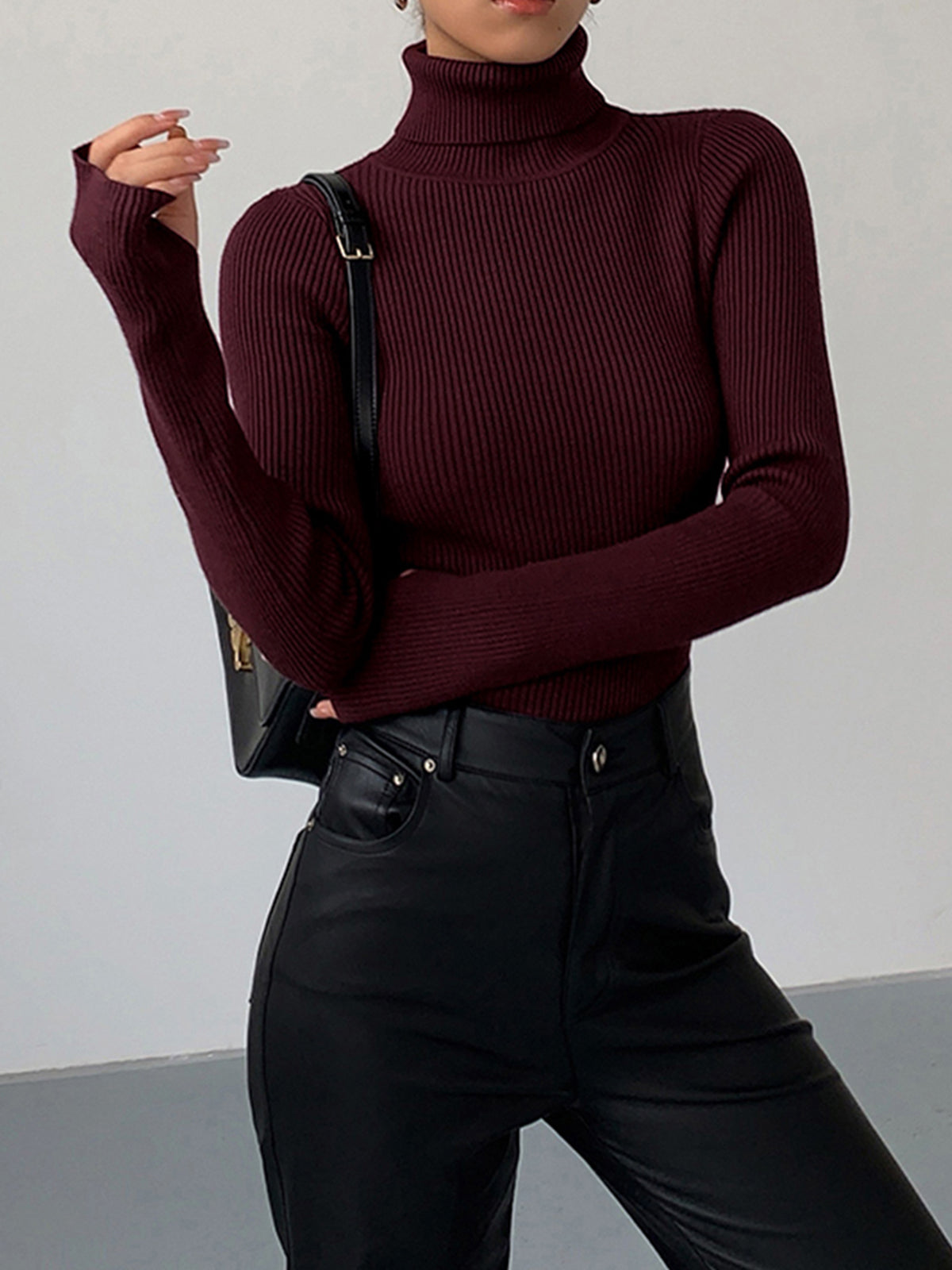 Isabelle's™ | Spring Stylish Ribbed Turtleneck Sweater