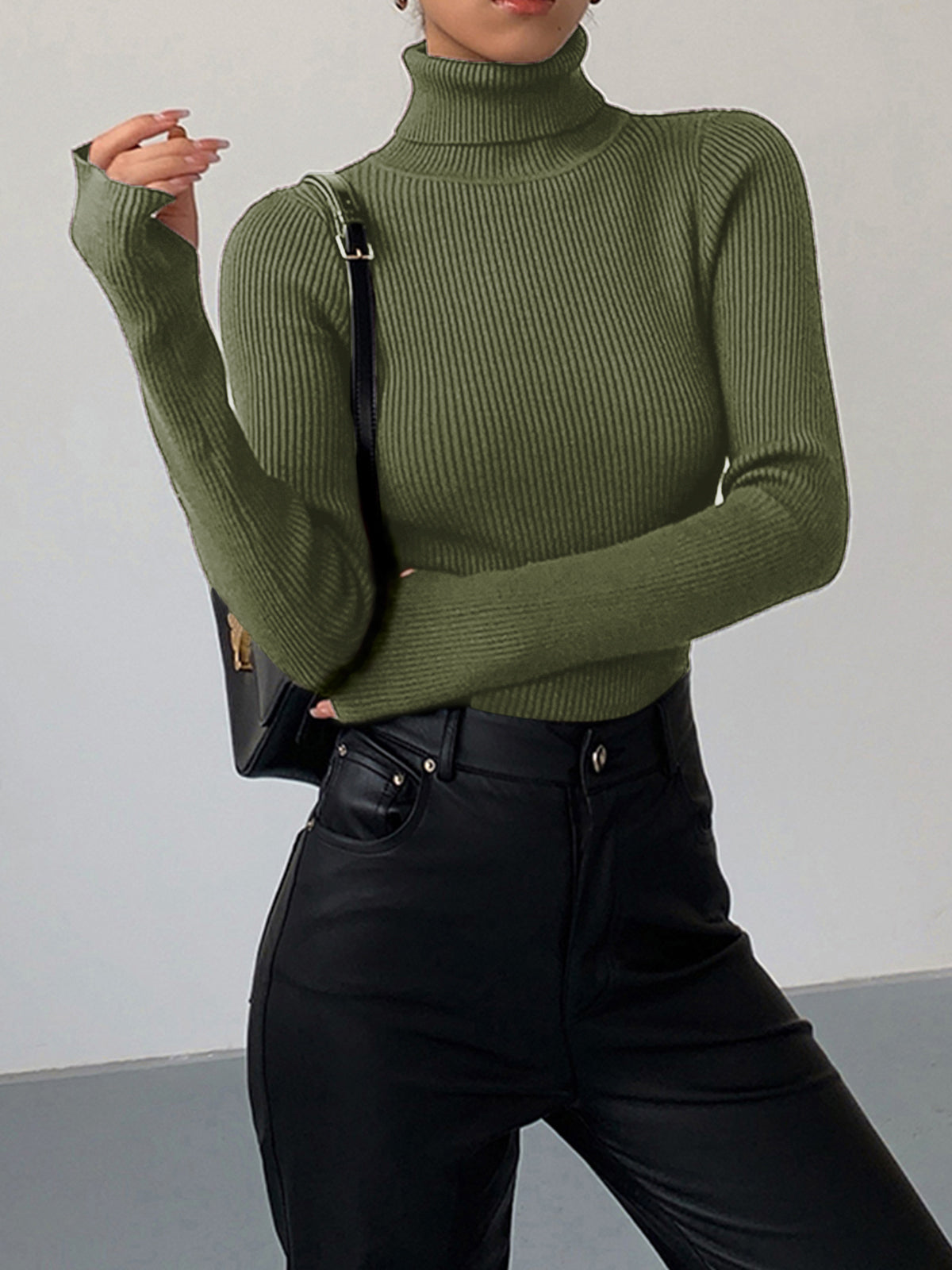 Isabelle's™ | Spring Stylish Ribbed Turtleneck Sweater