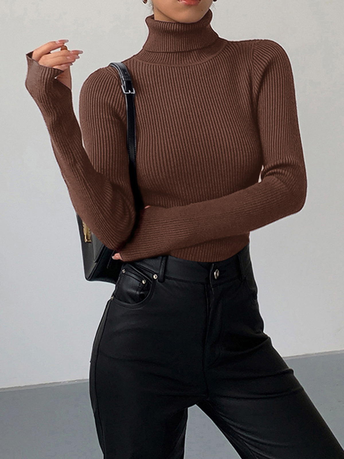 Isabelle's™ | Spring Stylish Ribbed Turtleneck Sweater