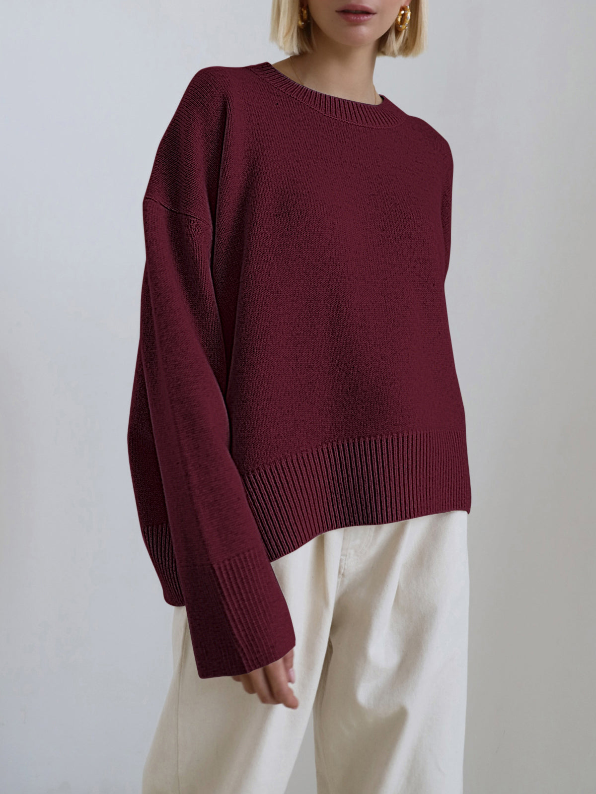 Isabelle's™ | Winter Oversized Knit Pullover Sweater