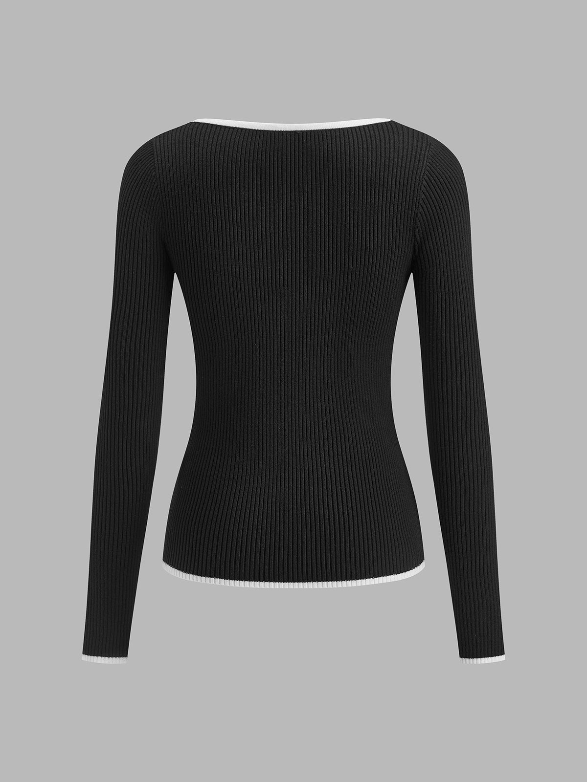 Isabelle's™ | Winter Contrast Trim Knit Sweater