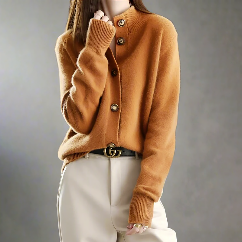 Isabelle's™ | High Collar Knit Cardigan