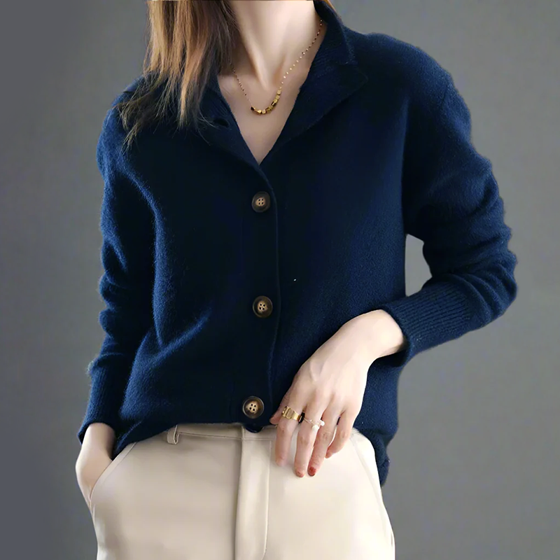 Isabelle's™ | High Collar Knit Cardigan