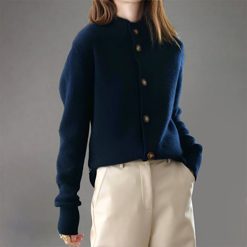 Isabelle's™ | High Collar Knit Cardigan