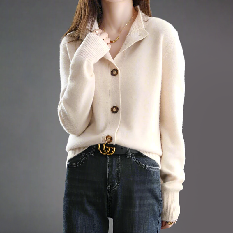 Isabelle's™ | High Collar Knit Cardigan