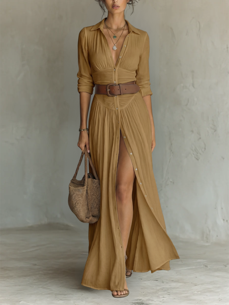 Isabelle's™ | Long Maxi Linen Dress