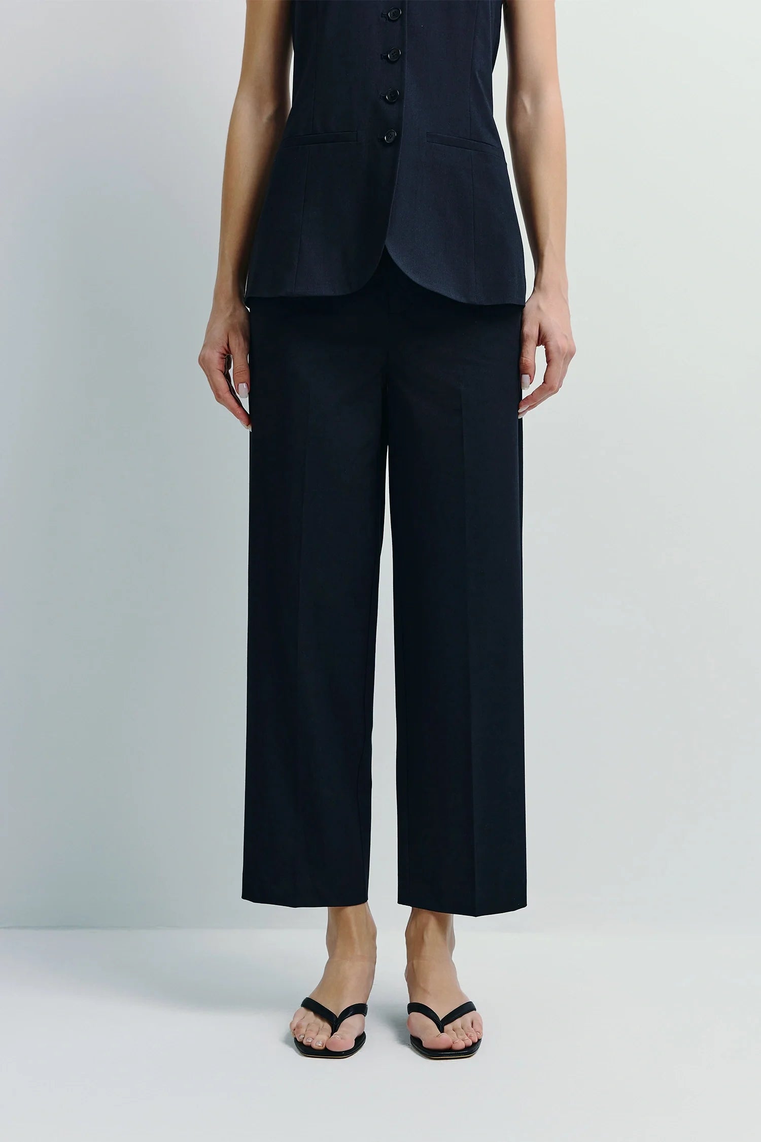 Donette Cropped Wide Leg Pant