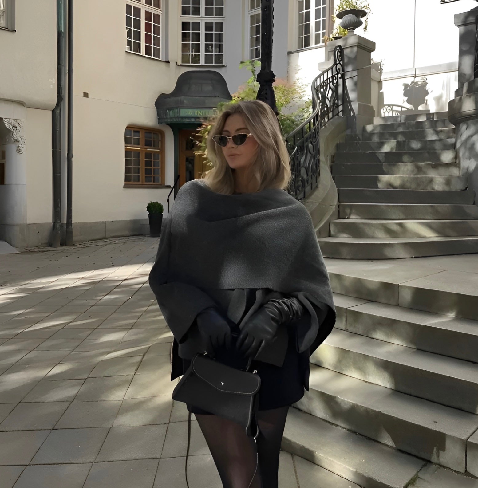 Isabelle's™ | Elegant Draped Cape Coat