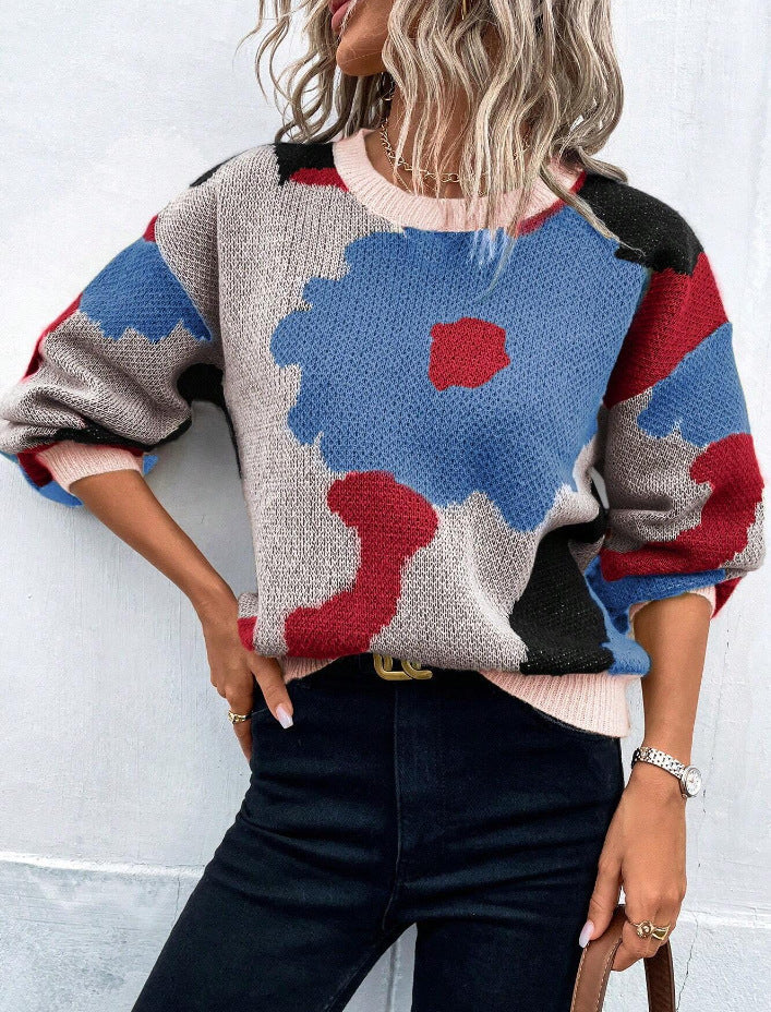 Isabelle's™ | Floral Print Pullover Sweater