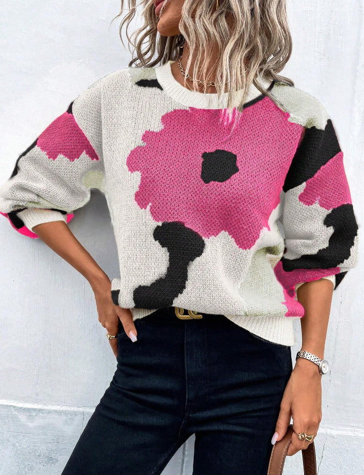 Isabelle's™ | Floral Print Pullover Sweater