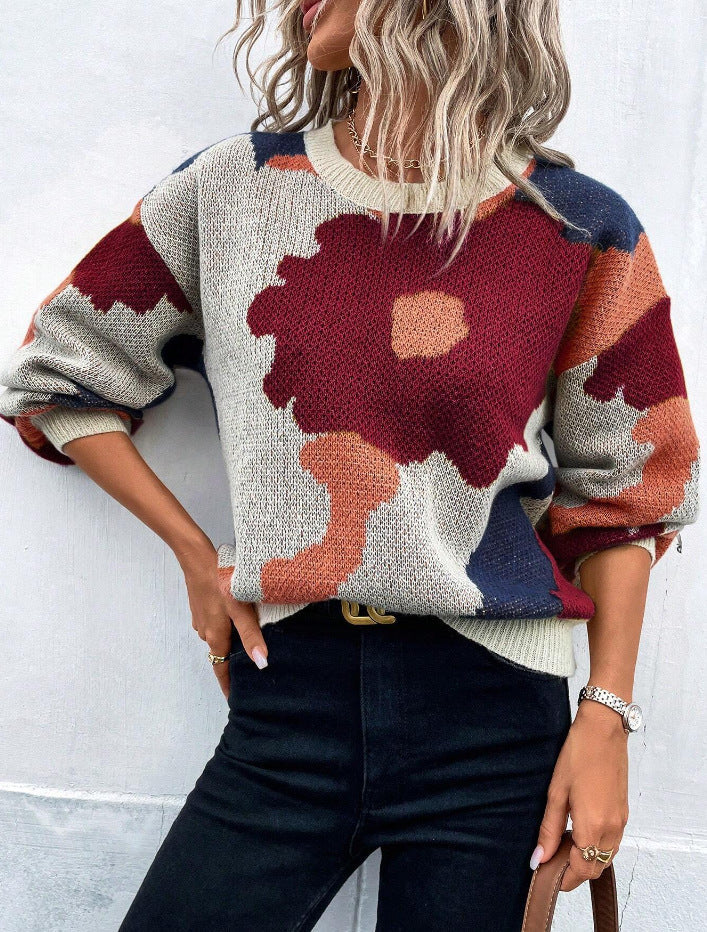 Isabelle's™ | Floral Print Pullover Sweater