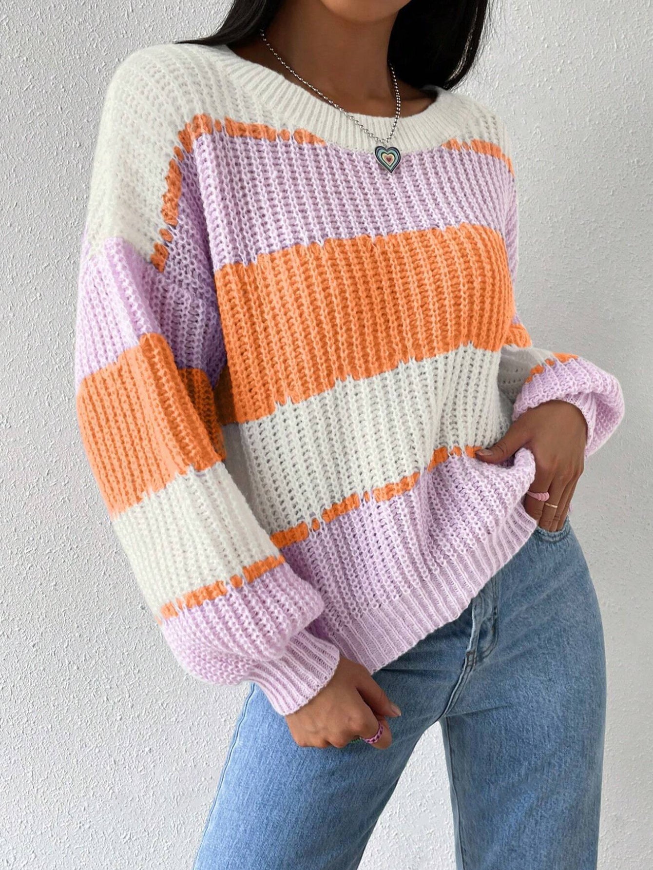 Isabelle's™ | Striped Knit Pullover Sweater