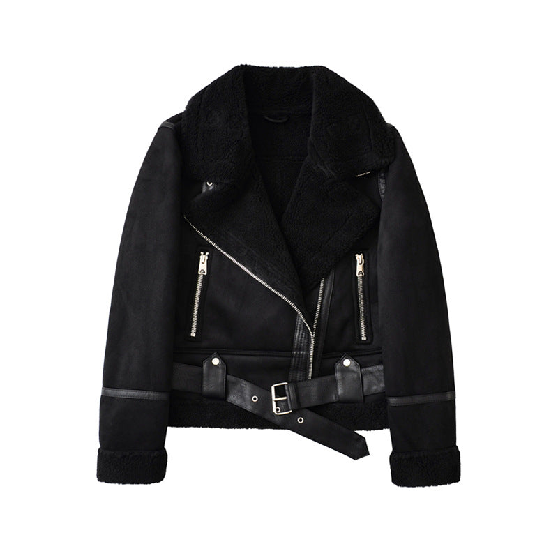 Isabelle's™ | Suede Velvet Fur Lambswool Jacket